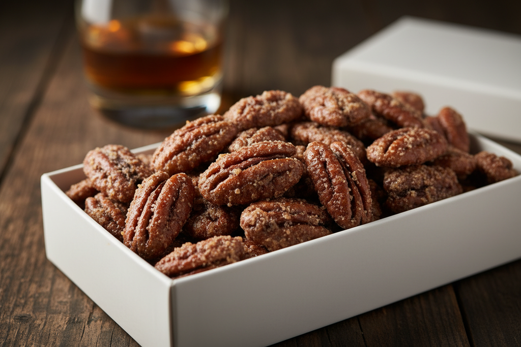 Love the aesthetic, but the nut should be in the white candy box, the lid need not be prominent though